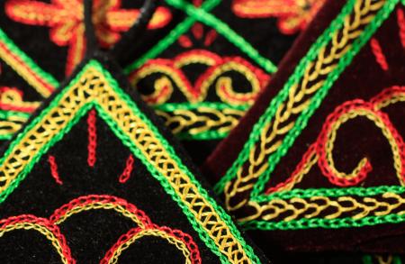 Embroidery Pattern Close-Up in Uzbekistan