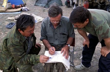 Rangers Examine a Map