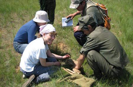 EJ & Rangers Measure a Saiga Calf