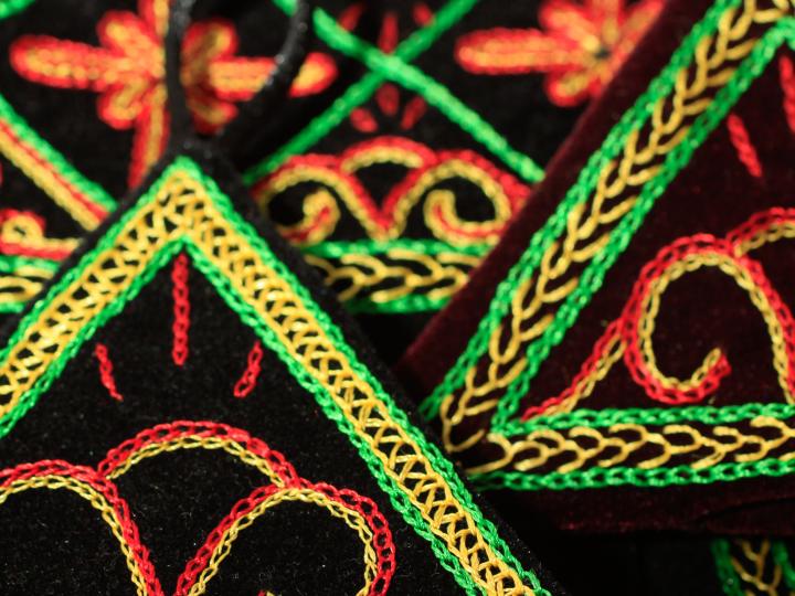 Embroidery Pattern Close-Up in Uzbekistan